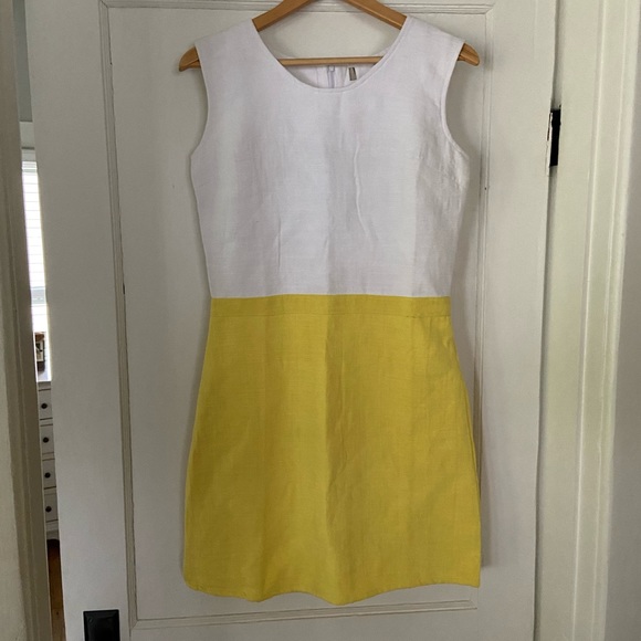 Short yellow and white dress - Picture 1 of 2